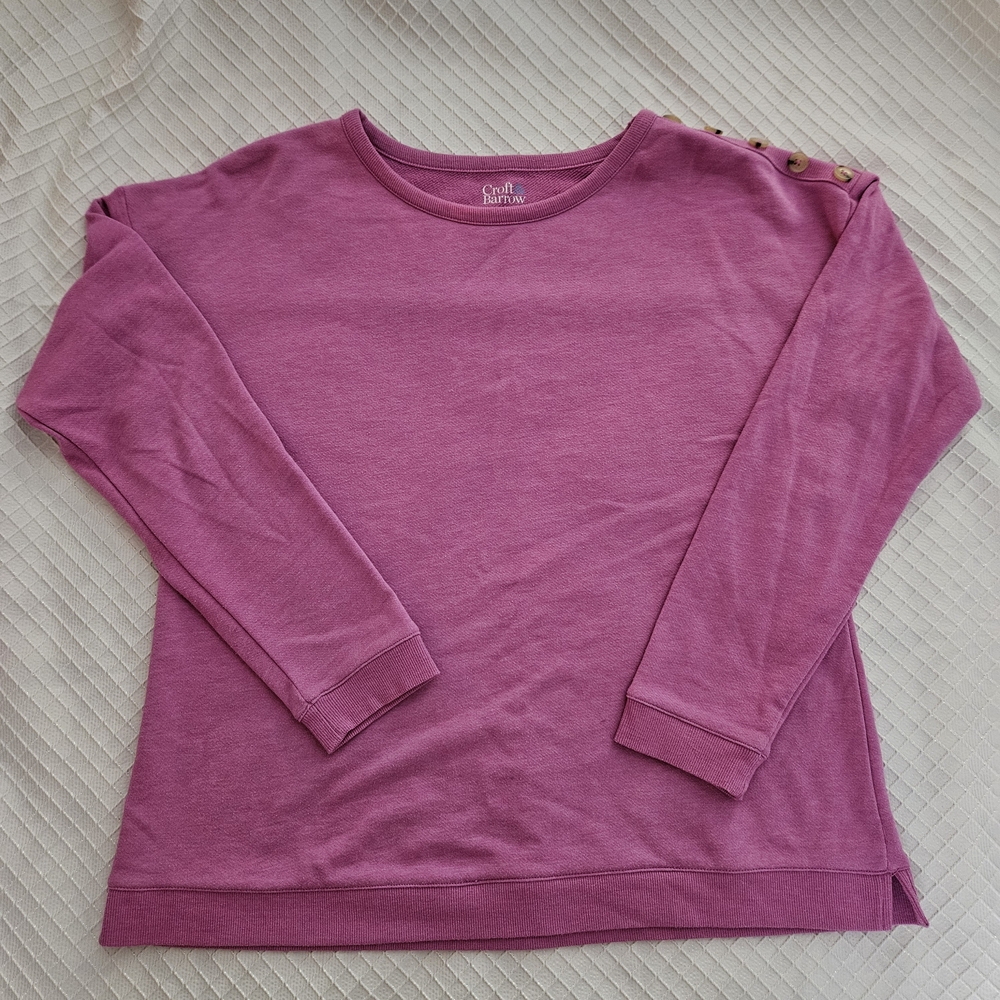 Croft & Barrow Petite Pink Sweatshirt - Picture 11 of 11